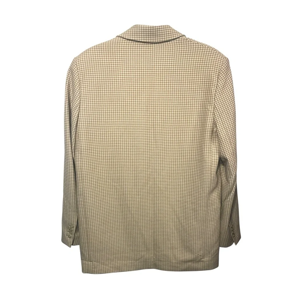 Aritzia Wilfred Sophia Houndstooth Oversized Blazer in beige - size small - Picture 6 of 12